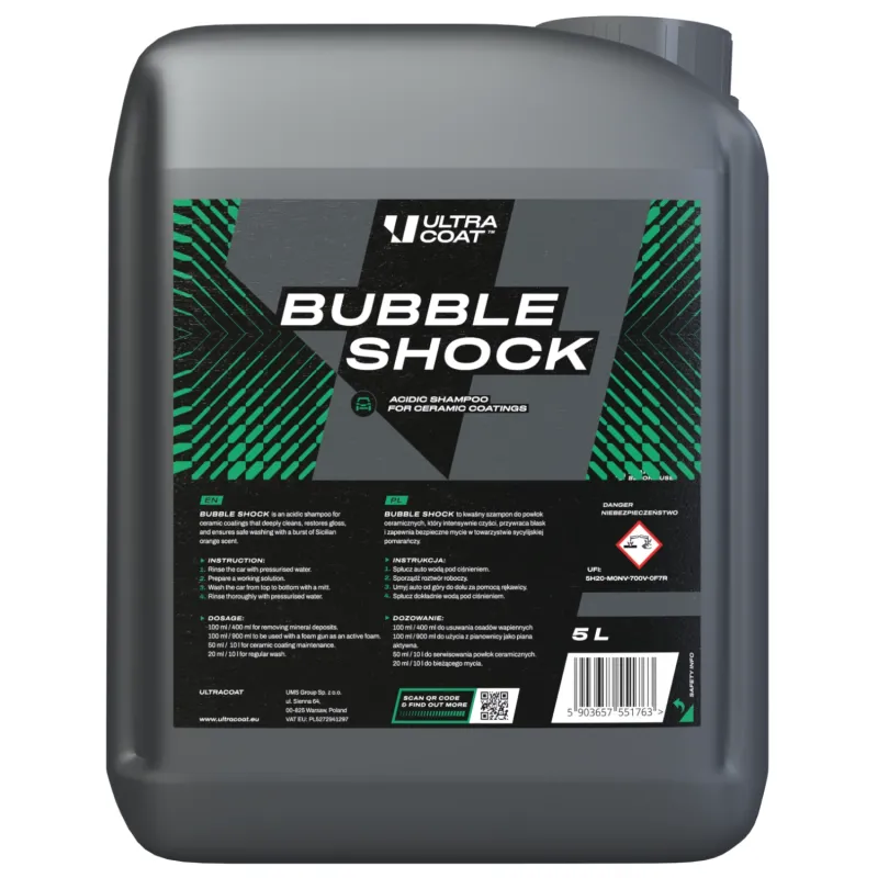 Ultracoat Bubble Shock - Szampon do powierzchni zabezpieczonych powłokami 5L