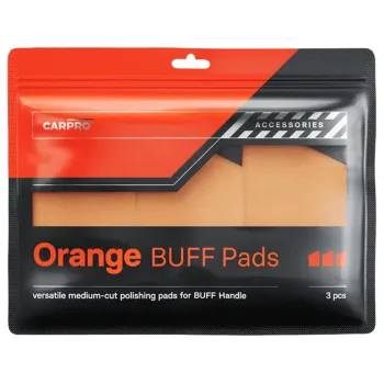 CarPro Buff 3-Pack Orange Polish Pads - Zestaw 3 Średnich Padów Polerskich (Medium Cut) CarPro Buff 3-Pack Orange Polish Pads - Zestaw 3 Średnich Padów Polerskich (Medium Cut)