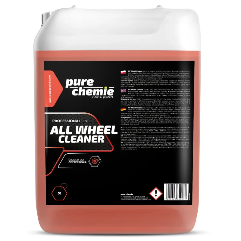 Pure Chemie All Wheel Cleaner – kwaśny produkt do czyszczenia felg, bardzo skuteczny 5l Pure Chemie All Wheel Cleaner – kwaśny produkt do czyszczenia felg, bardzo skuteczny 5l