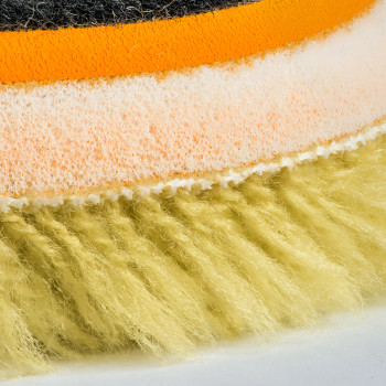 HONEY Combination Wool Pad Ultra Cut - mocno tnący pad z wełny naturalnej i syntetycznej 130/150 mm HONEY Combination Wool Pad Ultra Cut - mocno tnący pad z wełny naturalnej i syntetycznej 130/150 mm