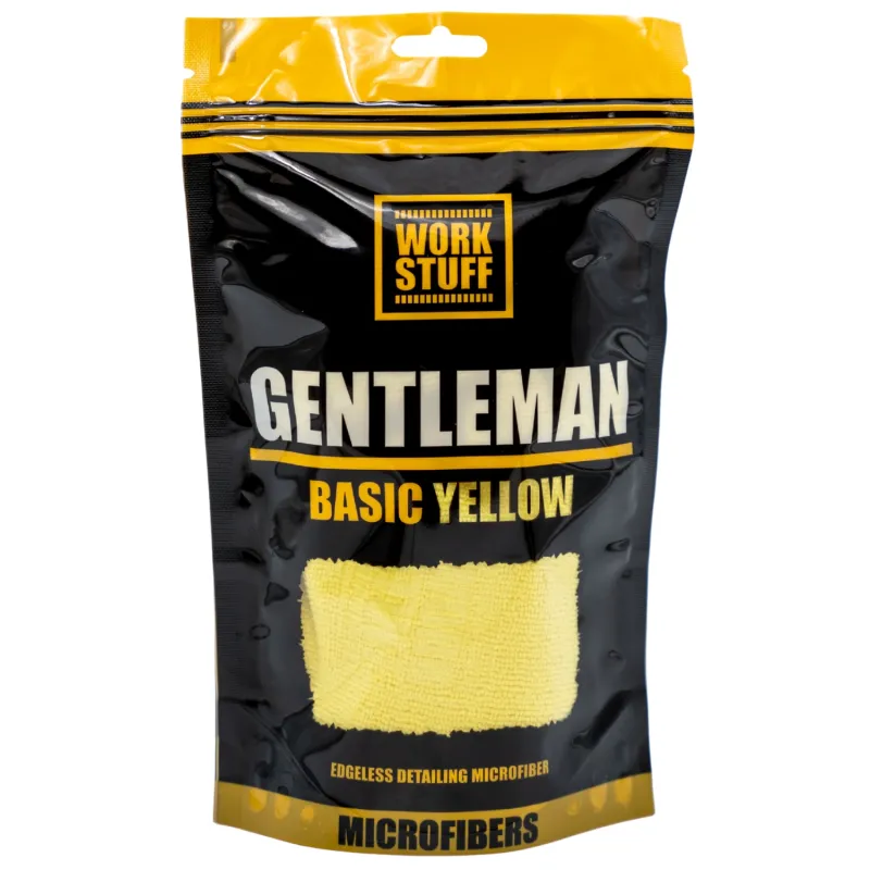 Work Stuff Gentleman Basic Yellow – delikatna mikrofibra bez obszycia, 40x40cm, 350gsm Work Stuff Gentleman Basic Yellow – delikatna mikrofibra bez obszycia, 40x40cm, 350gsm