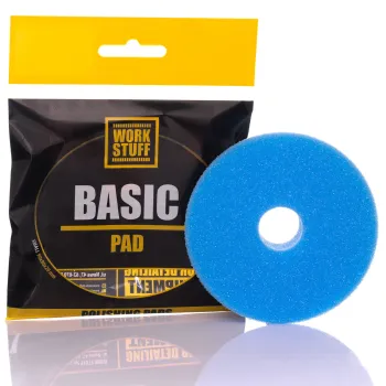 WORK STUFF Basic Heavy Cut Pad - bardzo twardy pad polerski, niebieski 80/90mm WORK STUFF Basic Heavy Cut Pad - bardzo twardy pad polerski, niebieski 80/90mm