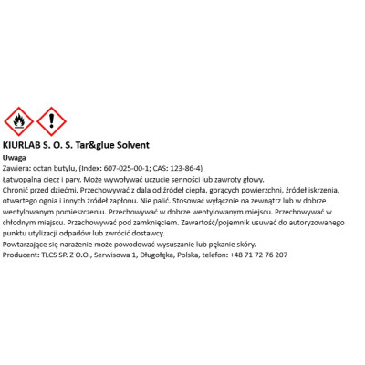 KiurLab SOS - silny preparat do usuwania smoły i kleju 5L KiurLab SOS - silny preparat do usuwania smoły i kleju 5L