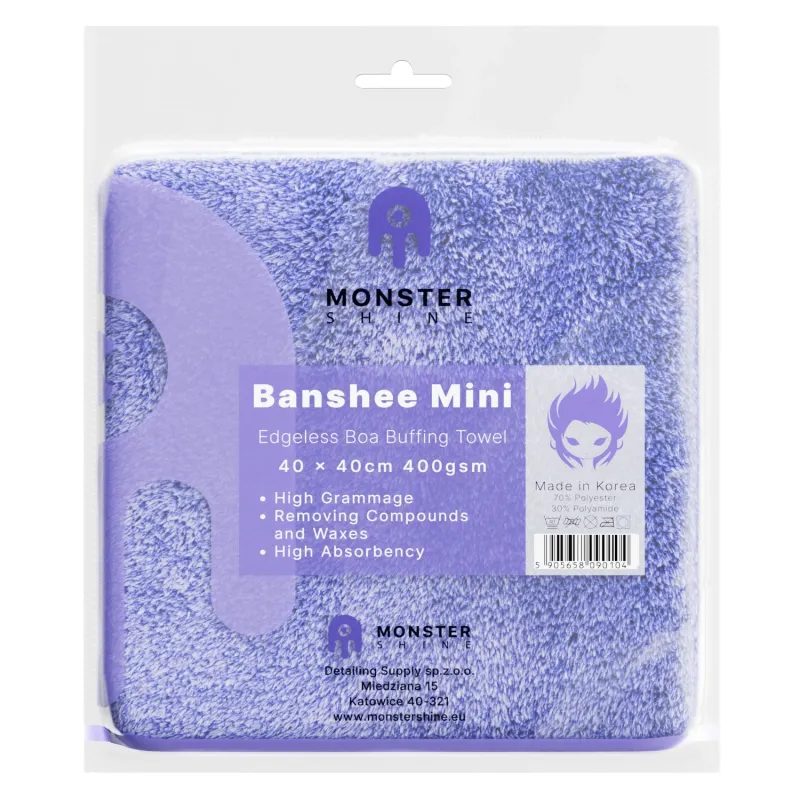 Monster Shine Banshee Mini - Mikrofibra bez obszycia 40x40cm 400gsm Monster Shine Banshee Mini - Mikrofibra bez obszycia 40x40cm 400gsm