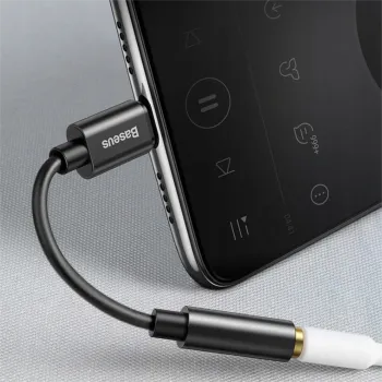 BASEUS adapter do słuchawek, przejściówka USB-C na audio jack 3,5 mm BASEUS adapter do słuchawek, przejściówka USB-C na audio jack 3,5 mm