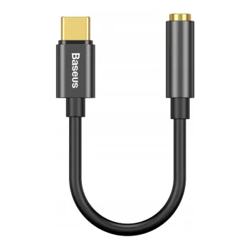 BASEUS adapter do słuchawek, przejściówka USB-C na audio jack 3,5 mm