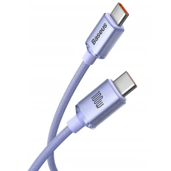 Baseus Kabel USB typ C - USB typ C Baseus 1,2 m fioletowy