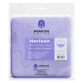 Monster Shine Horizon - delikatna mikrofibra bez obszycia, 40x40cm, 320gsm