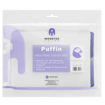 Monster Shine Puffin Interior Mitt - rękawica do czyszczenia wnętrza, 650gsm, 16,5x28cm