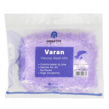 Monster Shine Varan Viscose Wash Mitt - Rękawica z mikrofibry do mycia auta, 1400gsm, 17,5x28cm