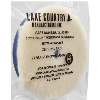Lake Country 5,25" Low Lint Prewashed Lambswool Pad