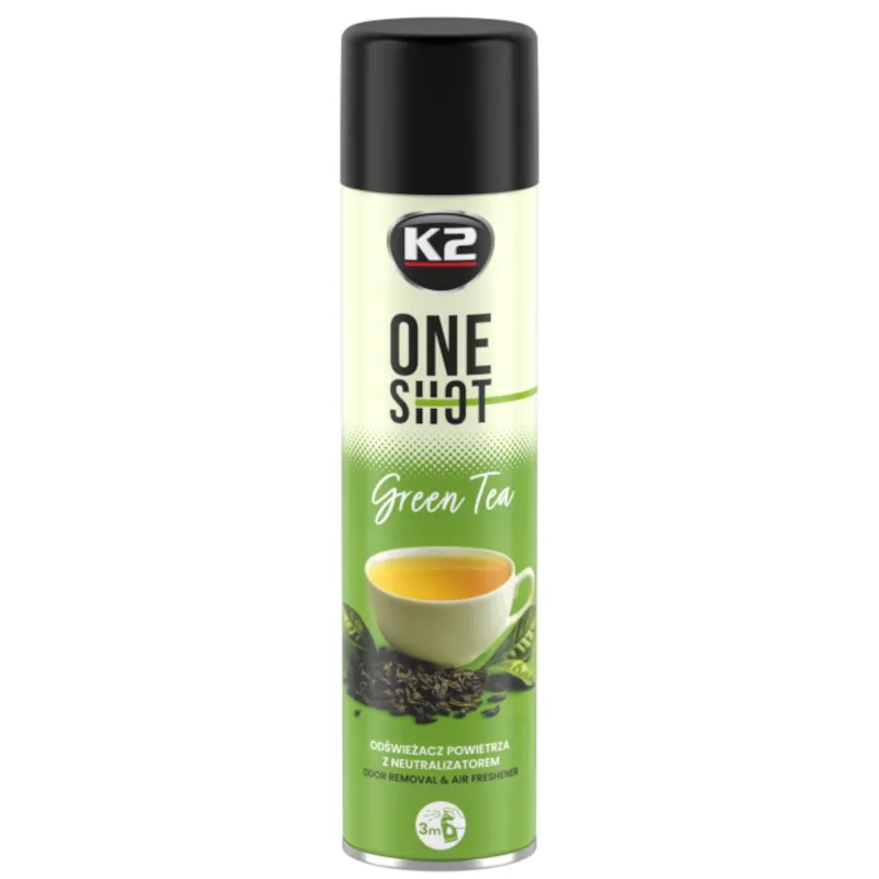 K2 One Shot Green Tea - Odświeżacz powietrza z neutralizatorem 600ml K2 One Shot Green Tea - Odświeżacz powietrza z neutralizatorem 600ml